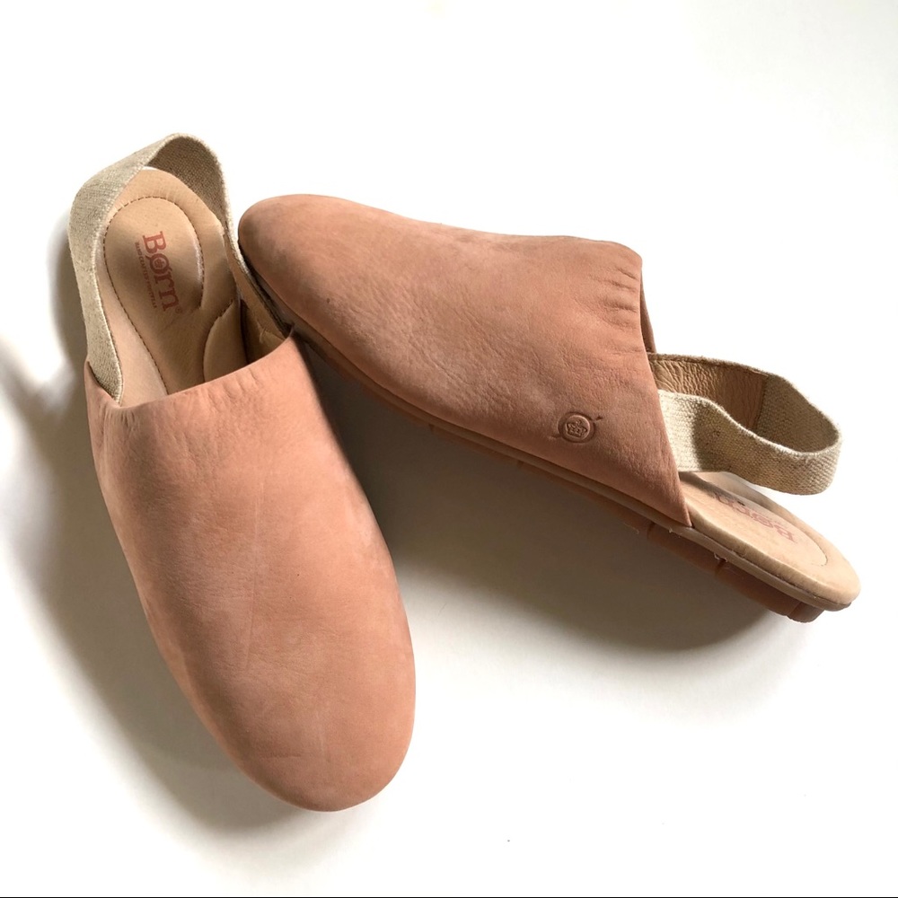 Born Pink Suede Mules with Sling Back Strap